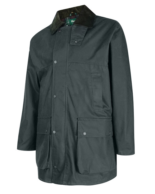 Hoggs of Fife Woodsman Waxed Jacket in green, men's country jacket