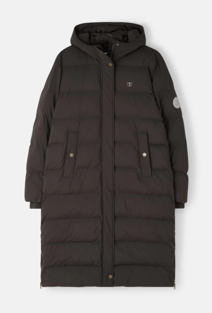 Lighthouse Ladies Savannah Long Padded Jacket in Cocoa brown, women's long warm coat