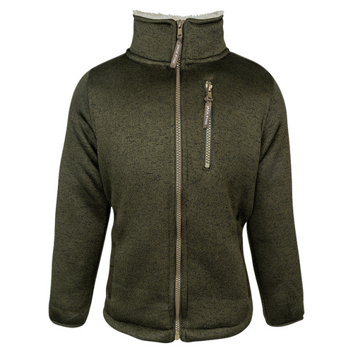 Jack Pyke Junior Scandinavian Fleece Jacket with Sherpa Fleece Lining, children's fleece jacket in green