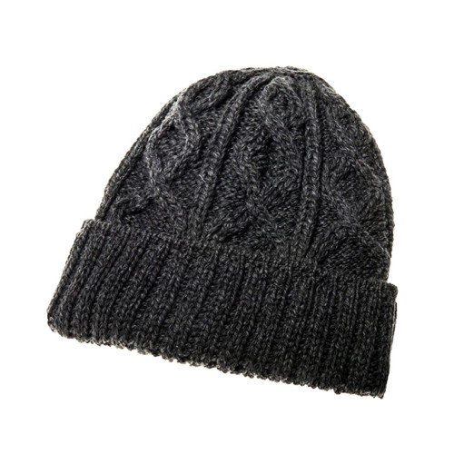 Walker & Hawkes Supersoft Harwell Merino Wool Beanie Hat in Grey