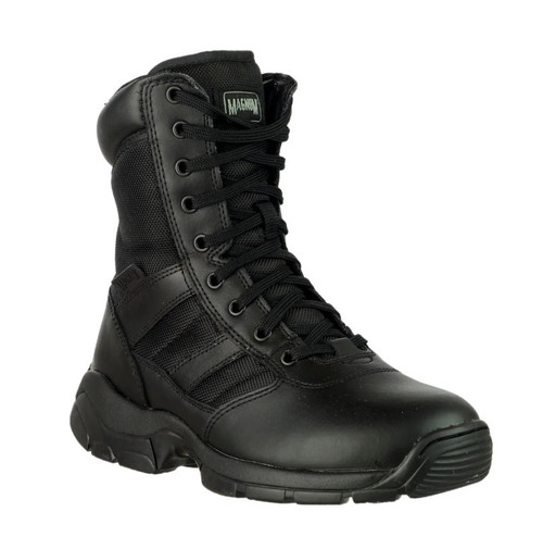 Magnum Panther 8.0 Side Zip Boots, tall lace up and zip boots in black