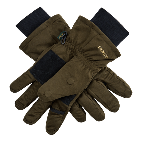 Deerhunter Excape Winter Gloves in green, men's waterproof and breathable gloves