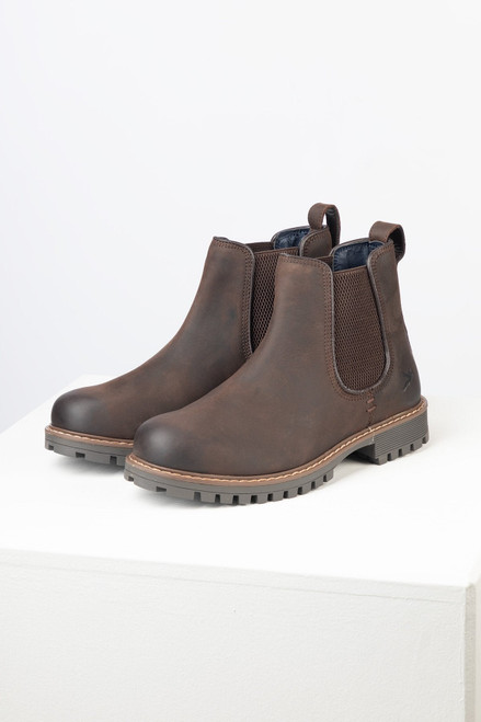 Rydale Sledmere II Boots, men's country style leather chelsea boots in waxy brown leather