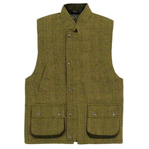Game Ascot Tweed Gilet, men's wool blend tweed Waistcoat
