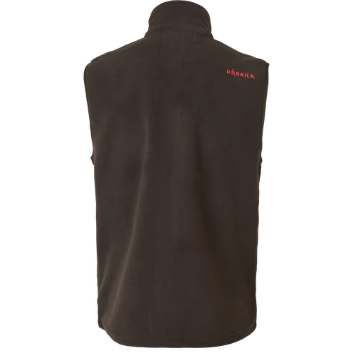 Harkila Aspire Fleece Waistcoat in brown, men's country fleece gilet