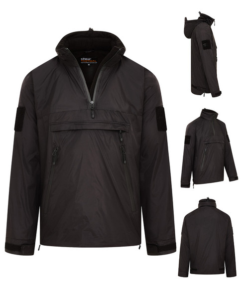 Kombat UK Thor PCS Tactical Smock in Black, men's lightweight and water repellent smock