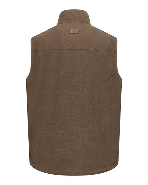 Hoggs of Fife Balfour Waxed Canvas Gilet, men's lightly padded waxed waistcoat