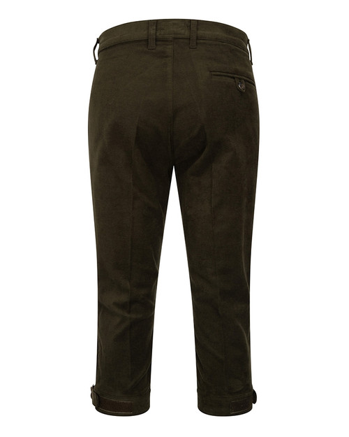 Hoggs of Fife Durness Moleskin Breeks, men's traditional country moleskin breeks in green