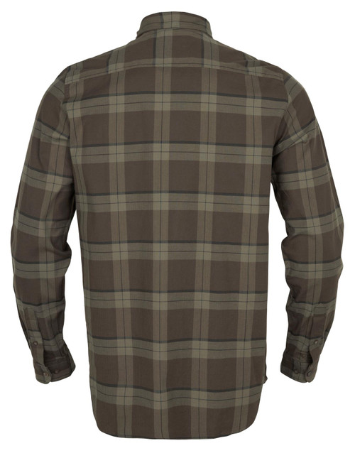 Harkila Fjell Long Sleeve Shirt in Green Check, men's country check shirt