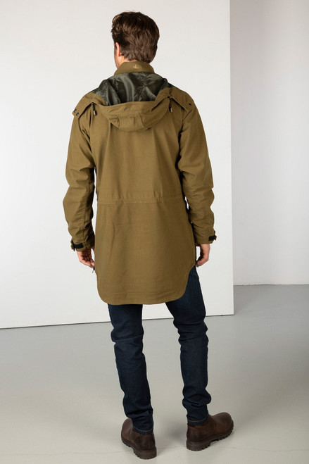Rydale Danby Performance Long Shooting Smock, men's waterproof shooting smock in light khaki