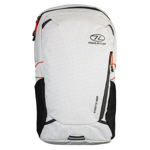 Highlander Kynetik 20 litre backpack in White.