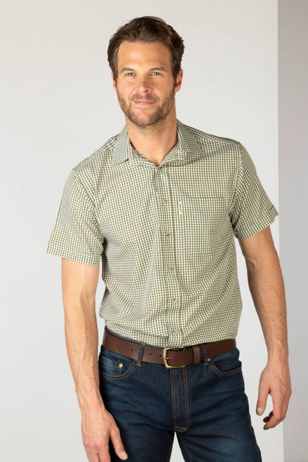 Rydale Millington Short Sleeve check Shirt in Olive