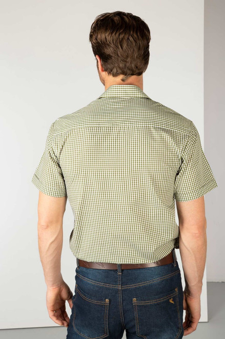 Rydale Millington Short Sleeve check Shirt in Olive