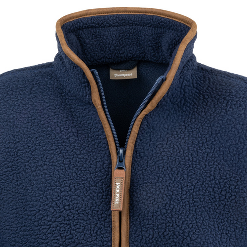 Jack Pyke Ladies Sherpa Fleece Gilet in Navy, women's country fleece waistcoat