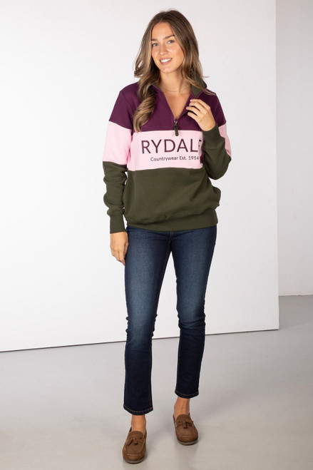 Rydale Ladies Byland Sweatshirt, women's country block country jumper