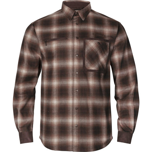 Harkila Folke Shirt Jacket in Burgundy, men's country check shacket