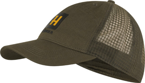 Harkila Instinct Cap in Willow Green, peaked baseball hat with mesh panels