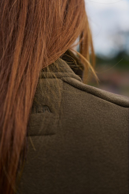 Harkila Ladies Sandhem Sherpa Fleece Jacket in Willow Green, women's country fleece jacket