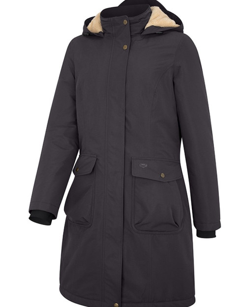 Hoggs Of Fife Ladies Walker long waterproof coat in Charcoal.