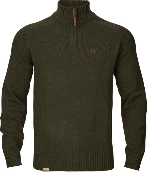 Harkila Vincent Merino Half Zip Pullover Jumper in Rosin Green
