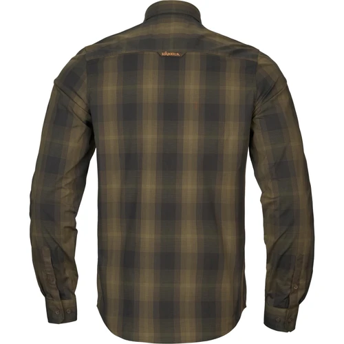 Harkila Akkan Long Sleeve Shirt in willow green and shadow brown, men's country check shirt