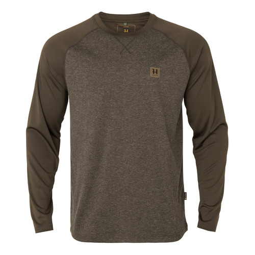 Harkila Kodiak Cleverwool Long Sleeve Top in Dark Green