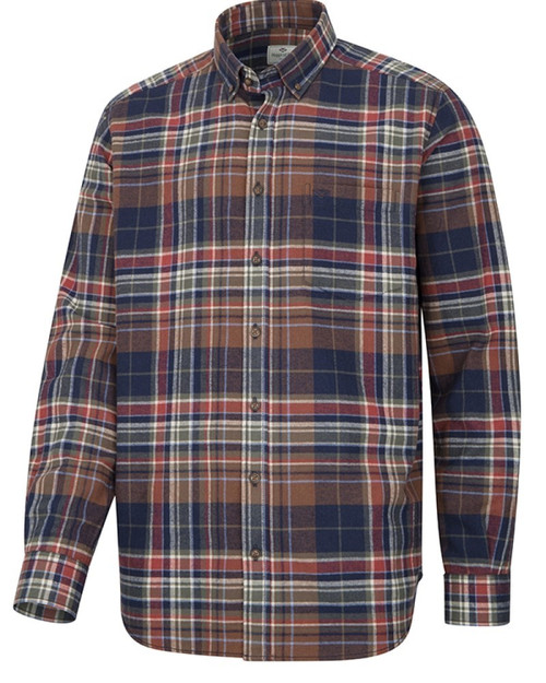 Hoggs of Fife Pitreavie Flannel Check Shirt, men's country check shirt