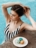 Bee Caves Striped One-Piece Bathing Suit