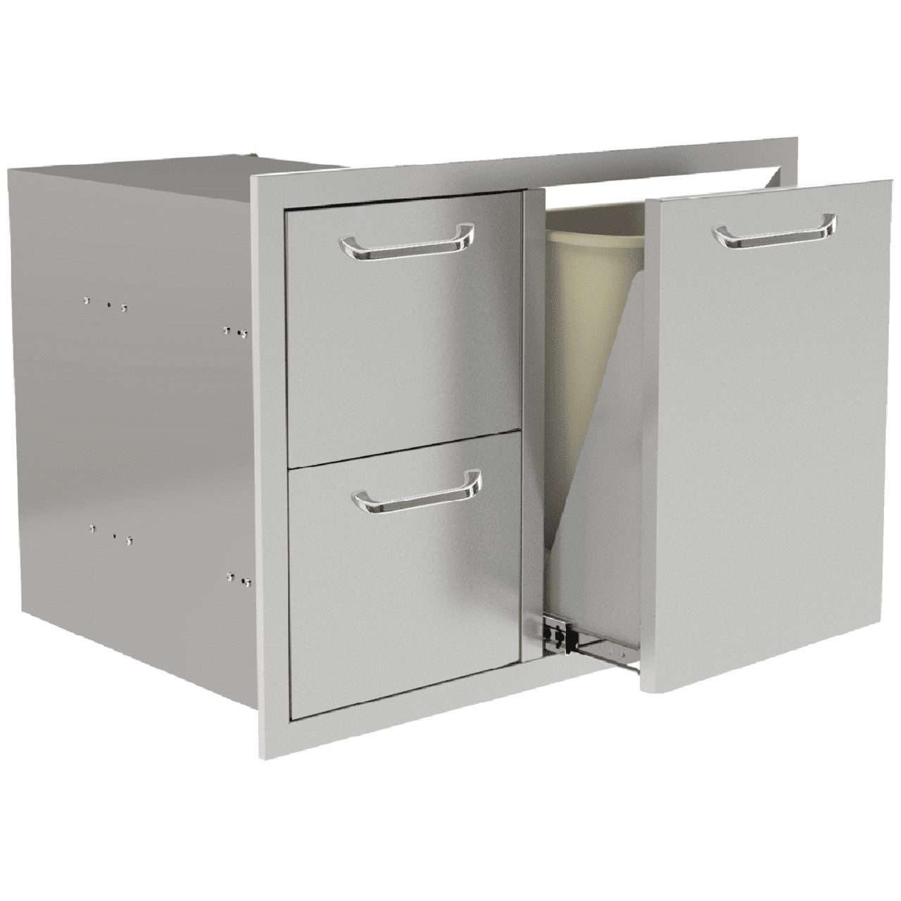 Pacific Coast Manufacturing 260 Series Double Drawer & Roll Out Trash/Propane Bin - Thumbnail 2