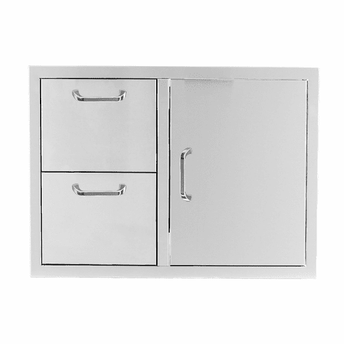 PCM 260 Series BBQ Unit - 32 Inch Access Door & Double Drawer Reversible Combo