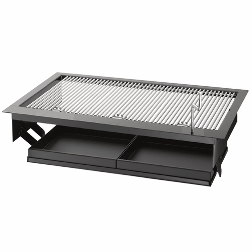 Flame-Broil Built-In Charcoal Grill 16" x 23" Drop-in Style