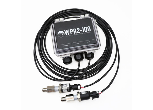 ACI A/WPR2-100-10 : Remote Wet Differential Pressure Transmitter, Uni/Bi-Directional: 0-100, 0-50, 0-25 and 0-10 psid, 10' Cable Harness, Selectable Outputs: 0-5 VDC, 0-10 VDC, 4-20mA, No LCD, 5-Year Warranty, Made in USA