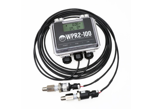 ACI A/WPR2-30-10-LCD : Remote Wet Differential Pressure Transmitter, Uni/Bi-Directional: 0-30, 0-15, 0-7.5 and 0-3 psid, 10' Cable Harness, Selectable Outputs: 0-5 VDC, 0-10 VDC, 4-20mA, LCD Display, 5-Year Warranty, Made in USA
