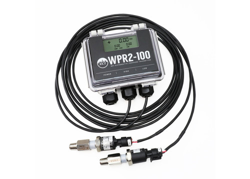 ACI A/WPR2-100-10-LCD : Remote Wet Differential Pressure Transmitter,Uni/Bi-Directional: 0-100, 0-50, 0-25 and 0-10 psid, 10' Cable Harness, Selectable Outputs: 0-5 VDC, 0-10 VDC, 4-20mA, LCD Display, 5-Year Warranty, Made in USA