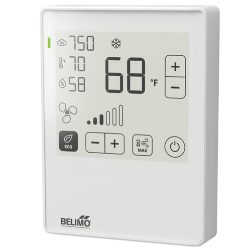 Belimo 22RTH-5U00D : Room Humidity / Temperature Sensor, Modbus/BACnet, 1x Digital Input, Setpoint Adjustment, NFC, ePaper Display, 5-Year Warranty