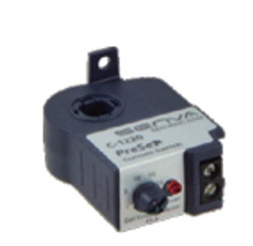 Senva C-1220-L : Mini Solid-Core Adjustable Trip Point Current Switch, Amperage Range: 0.75 to 5A, Normally Open 1.0 A @ 30 VAC/DC, Trip LED, Made in USA, 5-Year Warranty