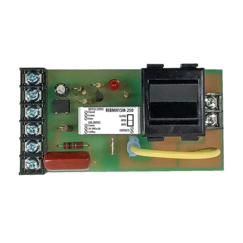 Functional Devices RIBMH1SM-250 : Pilot Relay, 15 Amp SPST + Override + Monitor, 10-30 Vac/dc/208-277 Vac Coil, 4.00" Track Mount