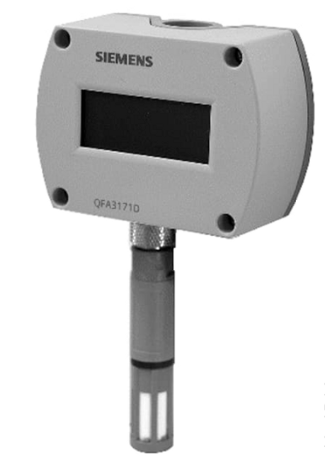 Siemens QFA3160D : Wall Mount Humidity & Temperature Sensor, 2% Accuracy, 0-10V Output with LCD Display