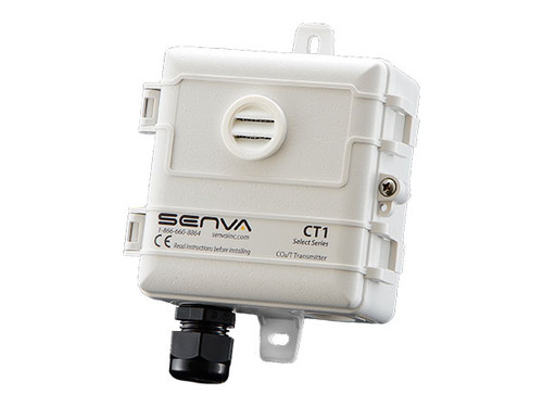 Senva CT1O-C3D : Outdoor Temperature/CO2 Sensor, 100 Ohm Platinum RTD, Selectable Outputs: 4-20 mA, 0-5 VDC, or 0-10 VDC, LCD Display, 7-Year Limited Warranty