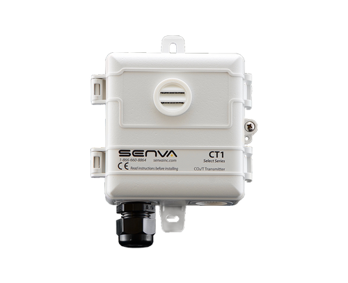 Senva CT1O-C3X : Outdoor Temperature/CO2 Sensor, 100 Ohm Platinum RTD, Selectable Outputs: 4-20 mA, 0-5 VDC, or 0-10 VDC, No Display, 7-Year Limited Warranty