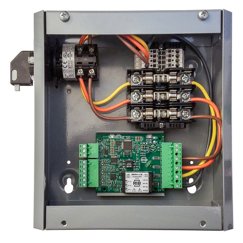 Functional Devices RIBPM413-BC-KIT : Enclosed Power Meter Kit, 120-277 Vac, 3-Phase, BACnet MS/TP, Disconnect Switch, Fuses and Fuse Holder