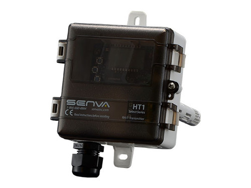 Senva HT1D-3CUD : Duct Humidity/Temperature Combo Sensor, 3% rH Accuracy, Selectable Outputs: 4-20 mA, 0-5 VDC, or 0-10 VDC, 100 Ohm Platinum RTD, LCD Display, Buy American Act Compliant, 7 Year Limited Warranty