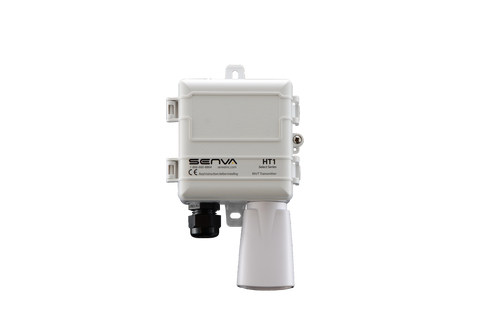 Senva HT1O-2CUD : Outdoor Humidity/Temperature Combo Sensor, 2% rH Accuracy, Selectable Outputs: 4-20 mA, 0-5 VDC, or 0-10 VDC, 100 Ohm Platinum RTD, LCD Display, Buy American Act Compliant, 7-Year Limited Warranty