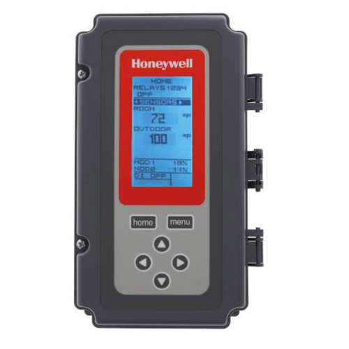 Honeywell T775M2048 : Electronic Standalone Controller, 2 SPDT Relay Outputs, 2 Analog Outputs (4-20mA, 0-10Vdc, 2-10Vdc, & Series 90), 2 Sensor Inputs, 1 Sensor Included