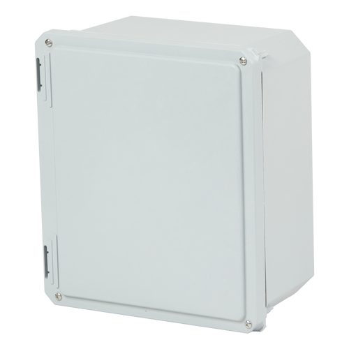 Cover on view of Stahlin DS80604W : Fiberglass Enclosure, Diamond Shield Series, Inside Diameter : 8.77 x 6.77 x 4.06, Opaque Lift-Off Cover, 4 Cover Screws, NEMA Ratings (UL508A, UL50 & UL50E): 1, 3, 3S, 4X, 12, 13)