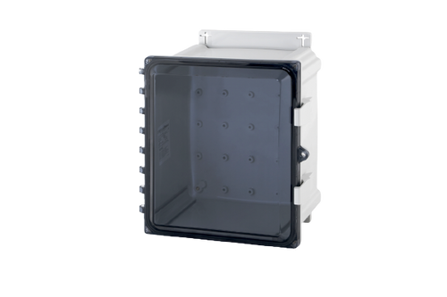 Stahlin PCF606CC : Polycarbonate Enclosure, PolyStar Series, Inside Diameter : 6 x 6 x 5, Clear Hinged, Latched Padlockable Cover, Mounting Flange, NEMA Ratings (UL508A, UL50 & UL50E): 1, 3R, 4, 4X, 6P