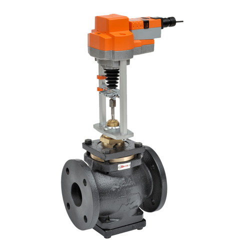 Belimo G6100C+EVB24-SR : 2-Way 4" Globe Valve, Cv 170 + Non Fail-Safe Valve Actuator, 24VAC, Modulating 2-10VDC Control Signal, 5-Year Warranty