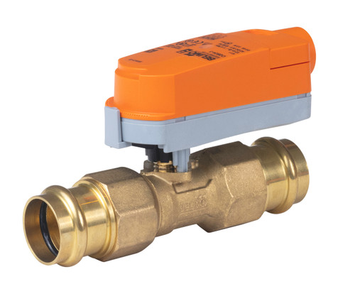 Belimo Z2050QPF-J+CQX24-3 : 2-Way 1/2" Press Fit ZoneTight Zone Valve, Cv Rating 5.9 (11.8 GPM @ _ 4 psi), Non-Spring Return Actuator, 24VAC/DC, On/Off, Floating 3-Point Control Signal (Customizable Product)