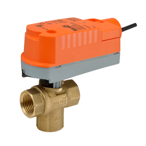 Belimo Z3100Q-J+CQXUP-3 : 3-Way 1" ZoneTight (QCv), Cv Rating 4.4 (8.8 GPM @ _ 4 psi), Non-Spring Return Actuator, 100-240VAC, On/Off, Floating 3-Point Control Signal (Customizable Product)
