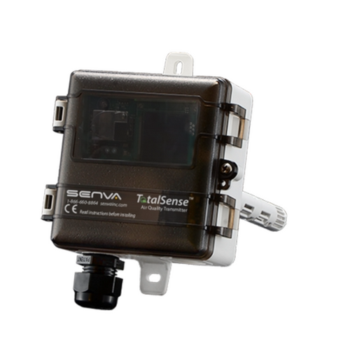 OLED Display Image for Senva AQ2D-AA2AADD : Duct Mount TotalSense RH/Temp Sensor, Selectable Outputs: 4-20 mA, 0-5 VDC, or 0-10 VDC, 2% RH Accurracy, 1K Ohm Platinum RTD, OLED Display, Buy American Act Compliant, 7-Year Limited Warranty